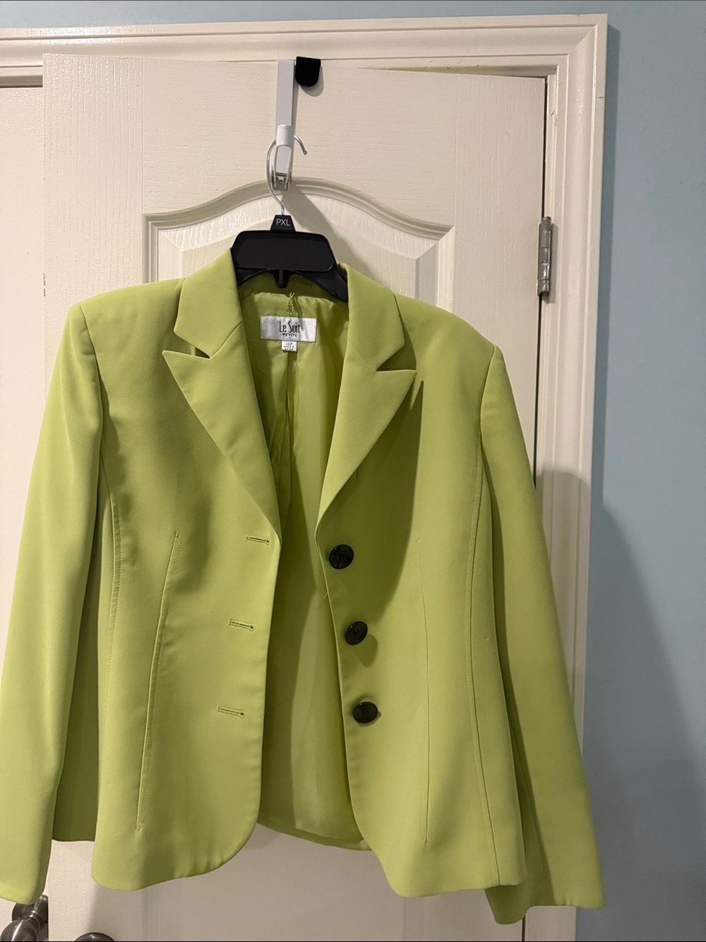 Le Suit Lime Green Tailored Blazer Jacket